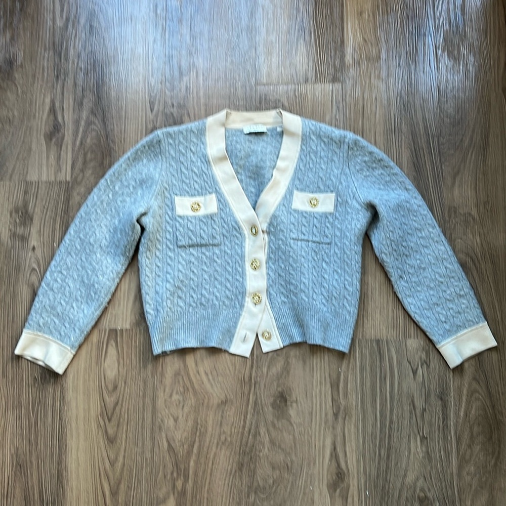 Sandro Wool/Cashmere Cropped Sweater